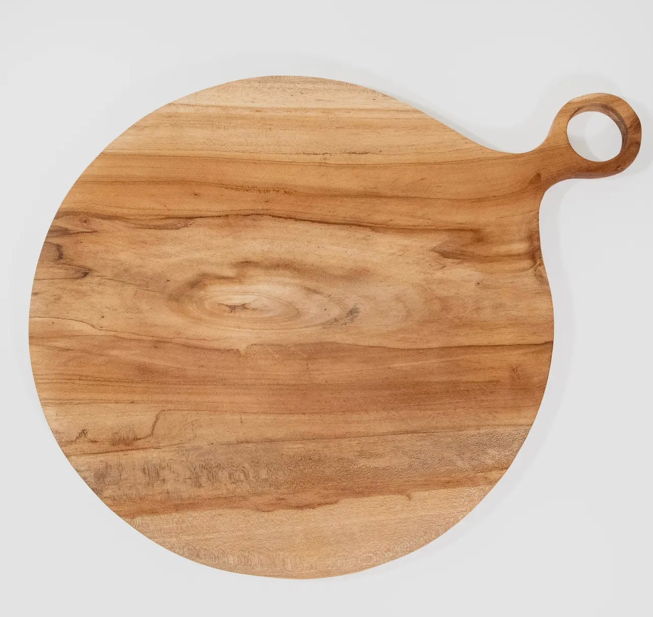 Large Round Teak Charcuterie Board