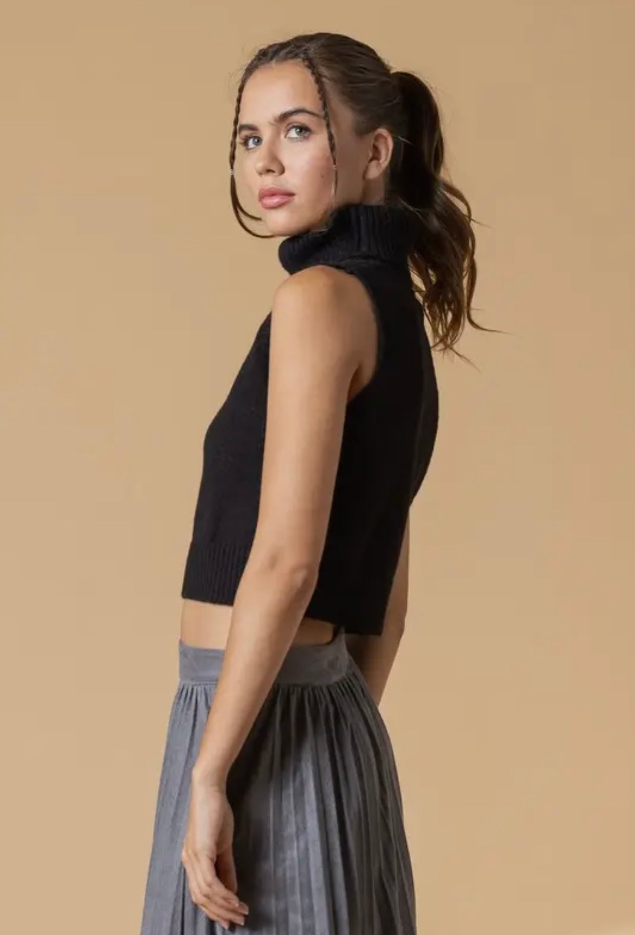 Alice Knit Turtleneck Sweater Top
