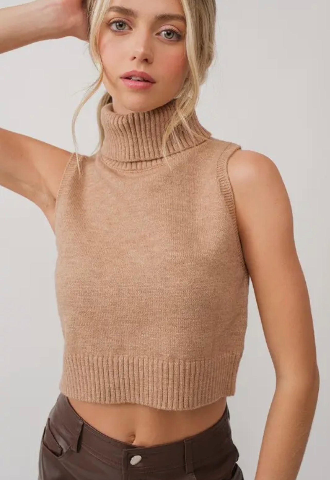 Alice Mocha Knit Turtleneck