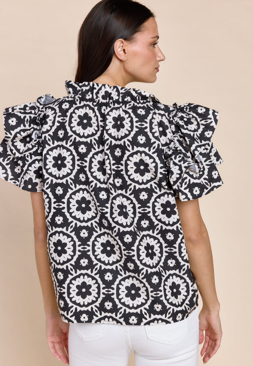 LONDON BLACK WHITE TOP