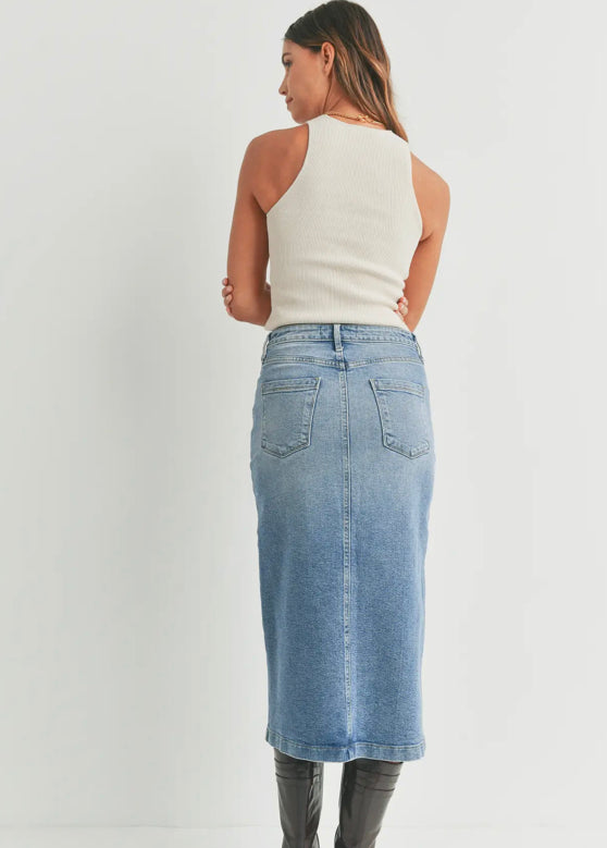 Utility Pocket Midi Skirt (September in store)