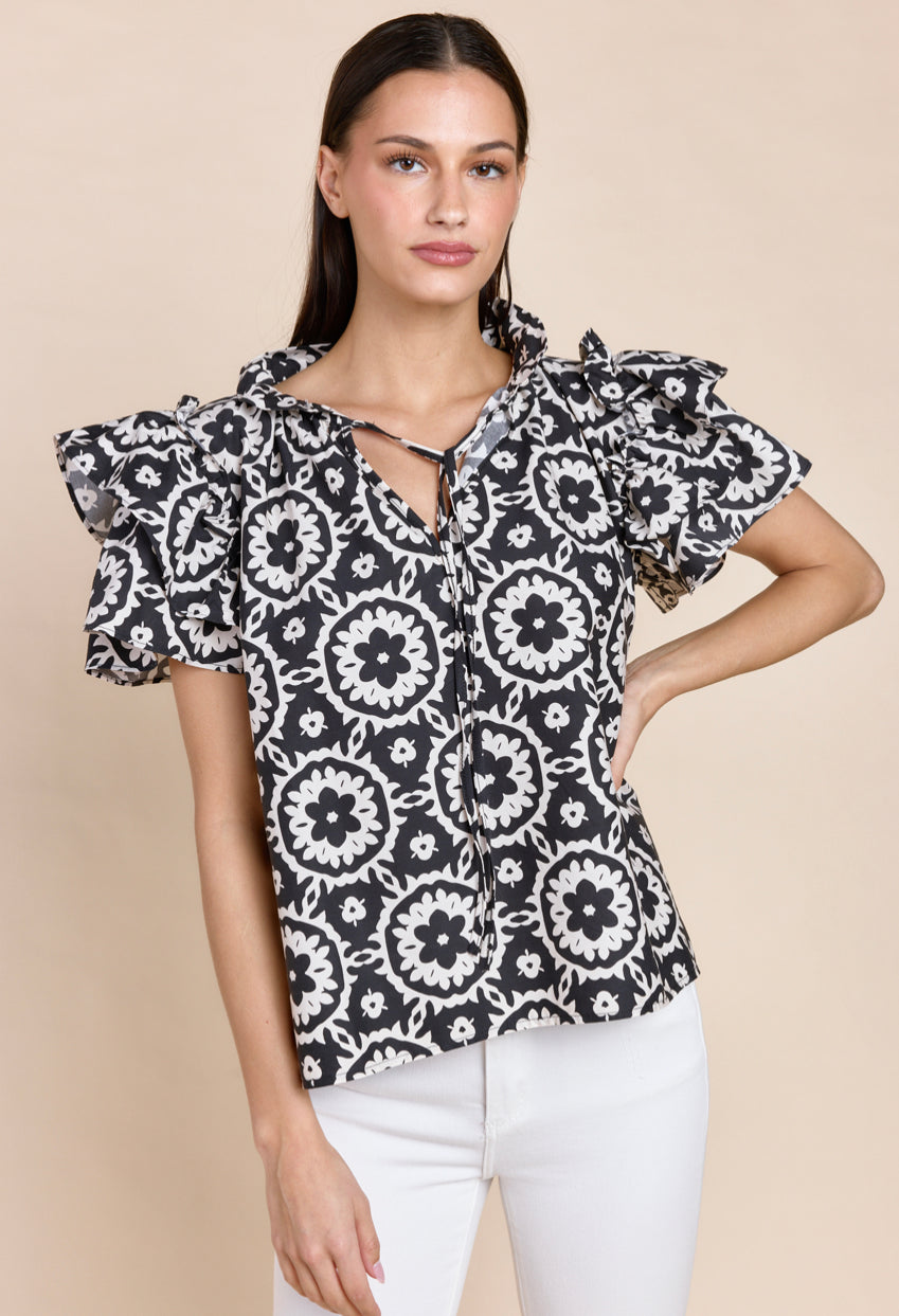 LONDON BLACK WHITE TOP