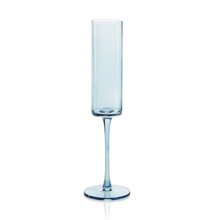 Light Blue Champagne Flute