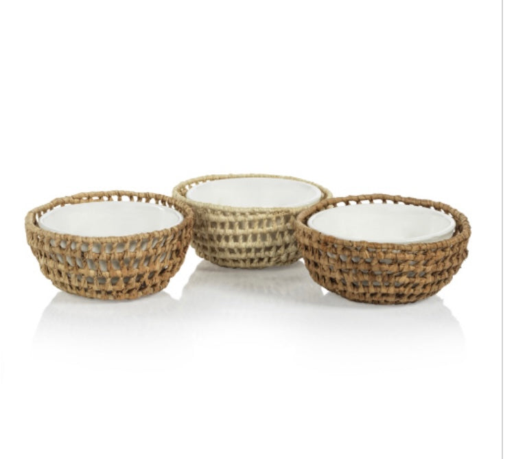 Rafia Woven Bowls