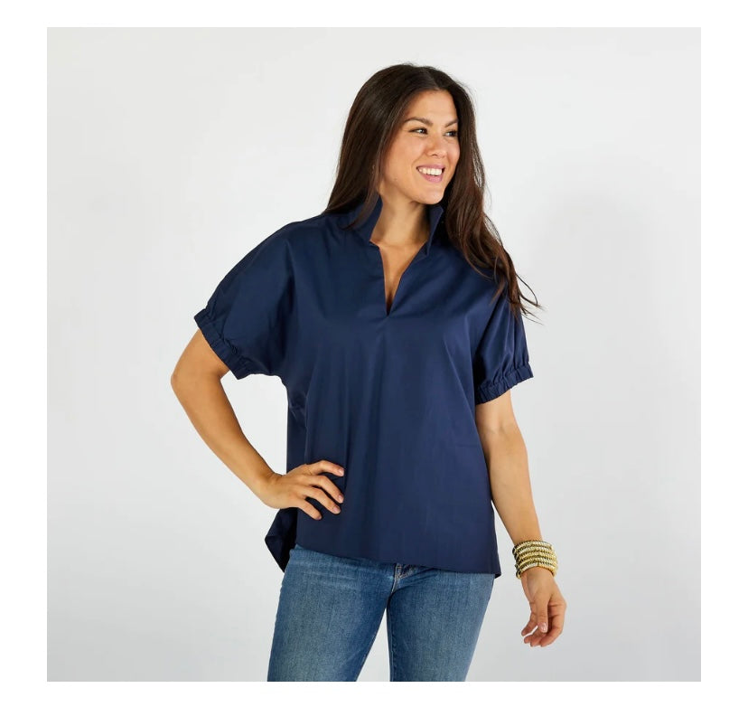 Navy Blue Blouse
