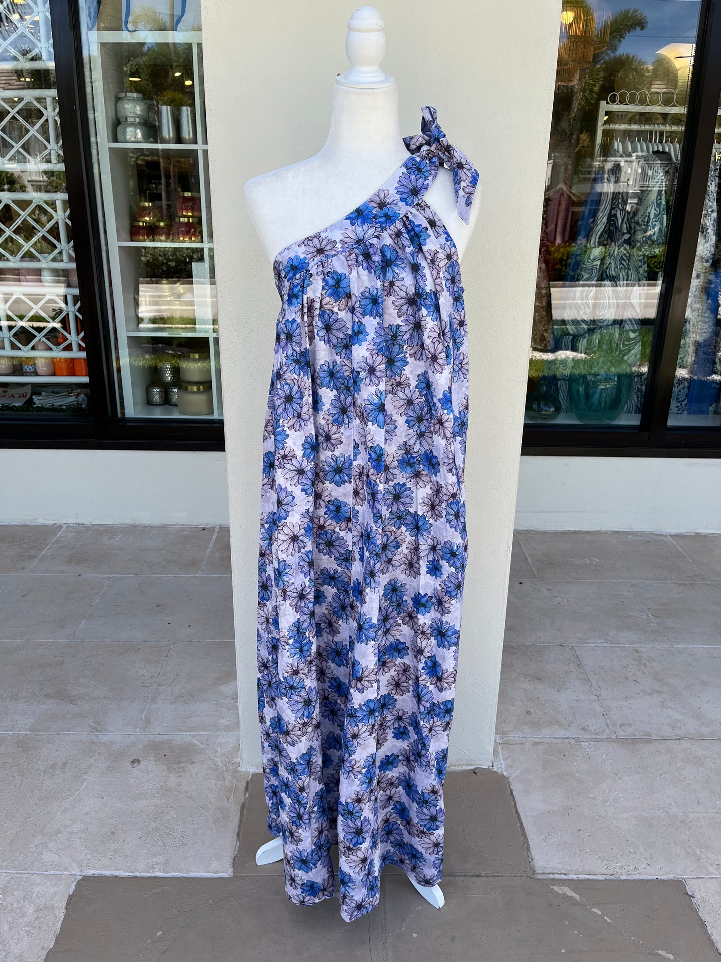Blue Floral Maxi Dress