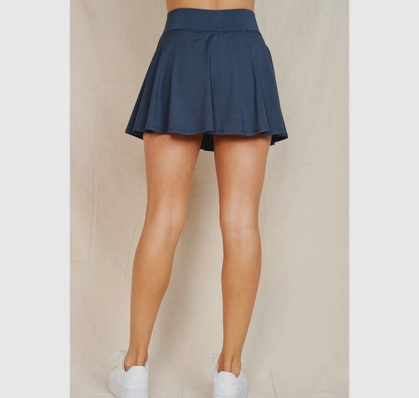 Navy Athletic Swing Skort