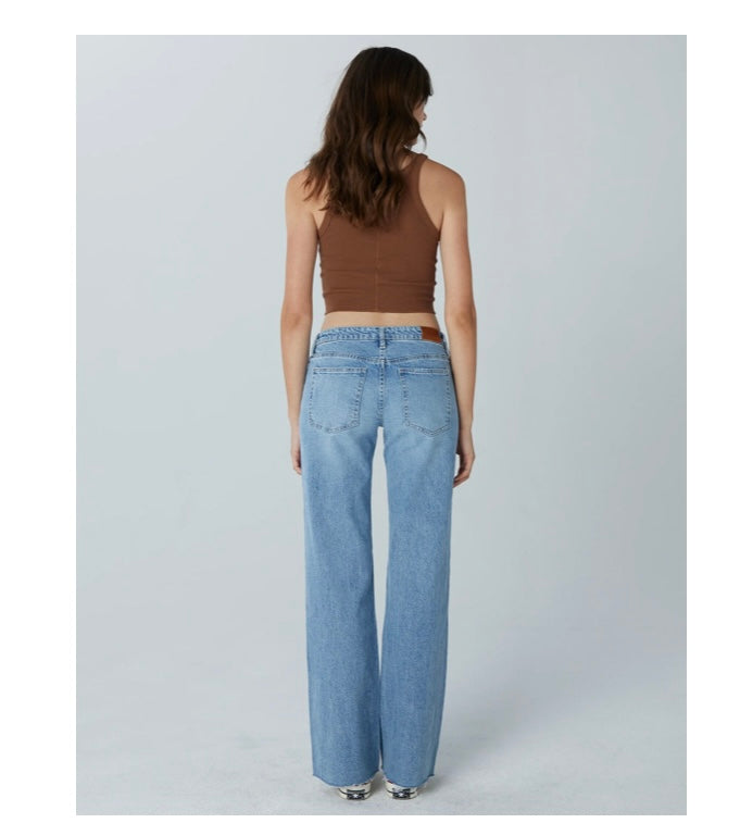 Low-Rise Light Wash Jeans