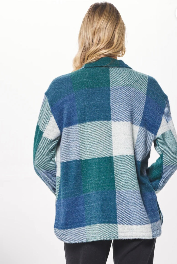Forest Plaid Shirt Jacket