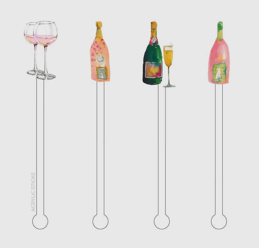 Bubbles Acrylic Stir Sticks