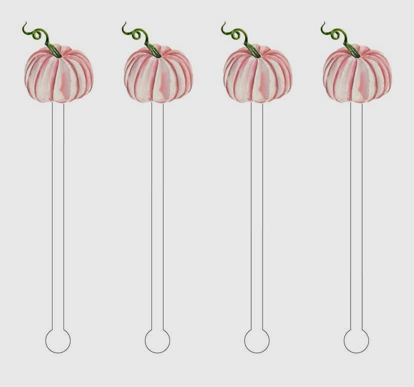 Pink Gourd Acrylic Stir Sticks
