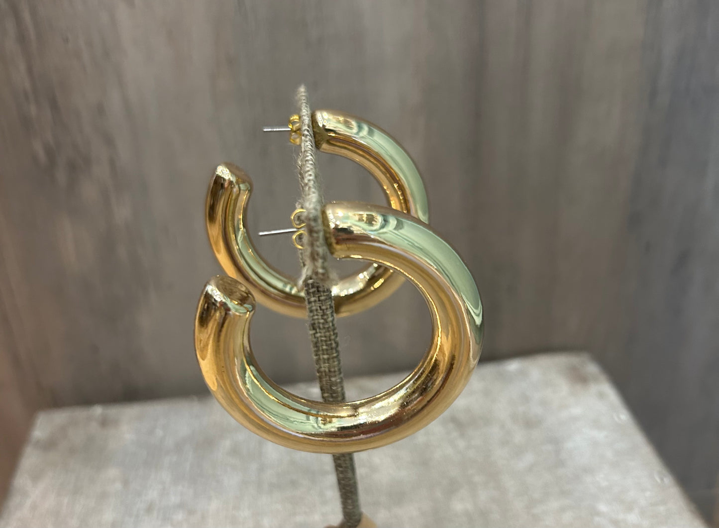 Shiny Gold Large Hoops