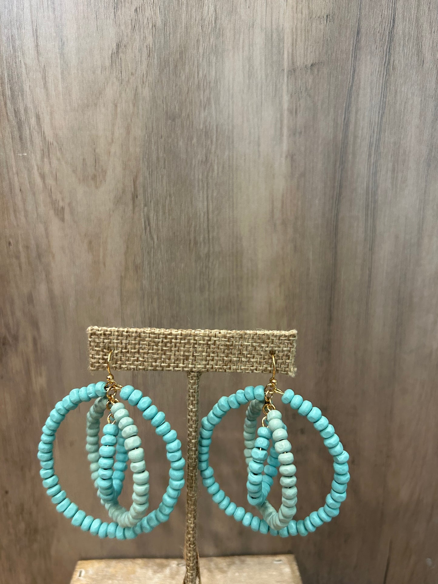 Turquoise Stone Hoop Earring