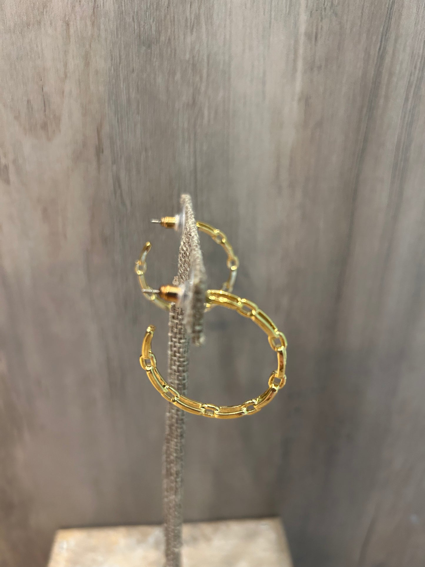 Gold Chain Link Hoop