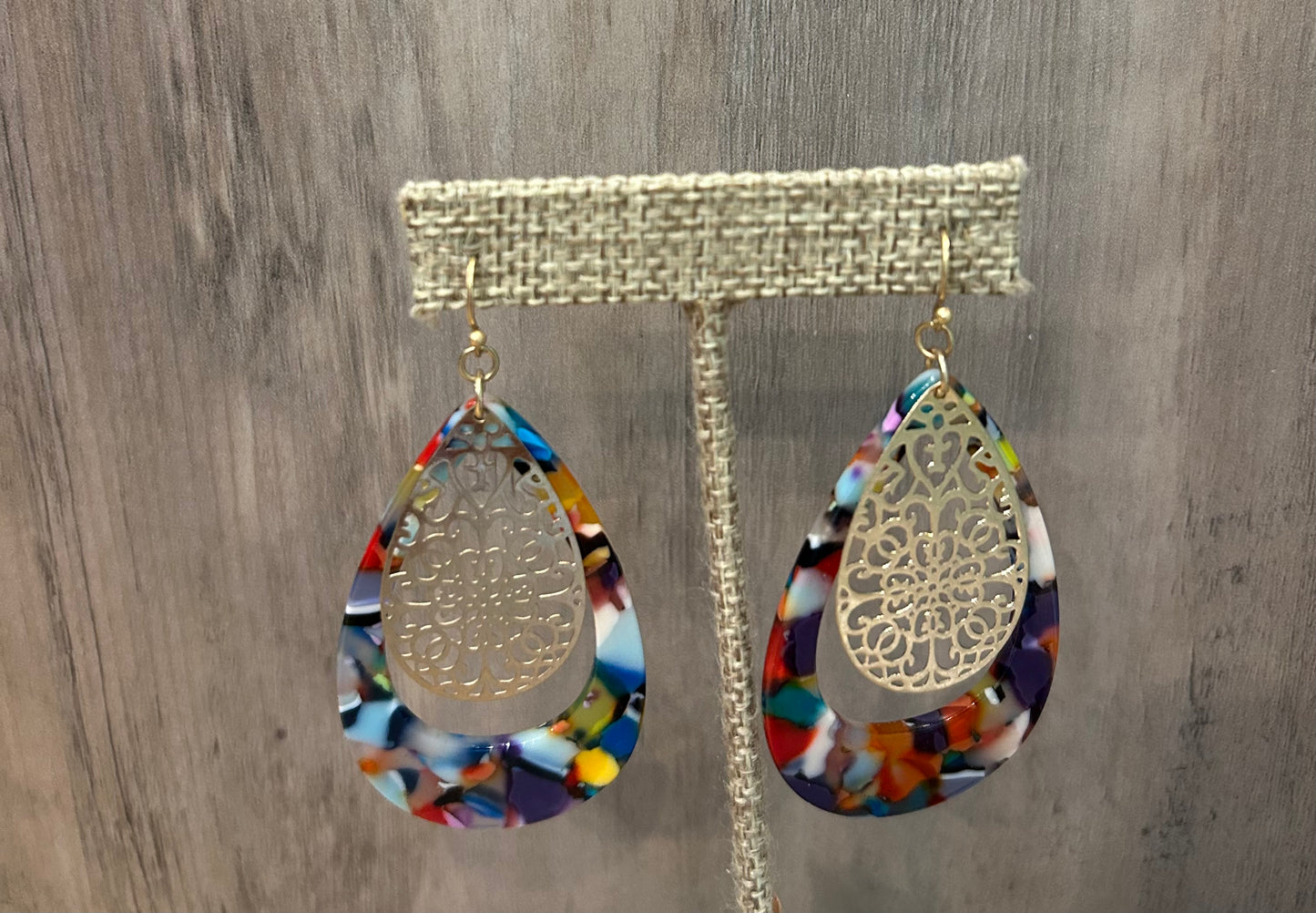 Multicolor Acrylic Dangle Earring