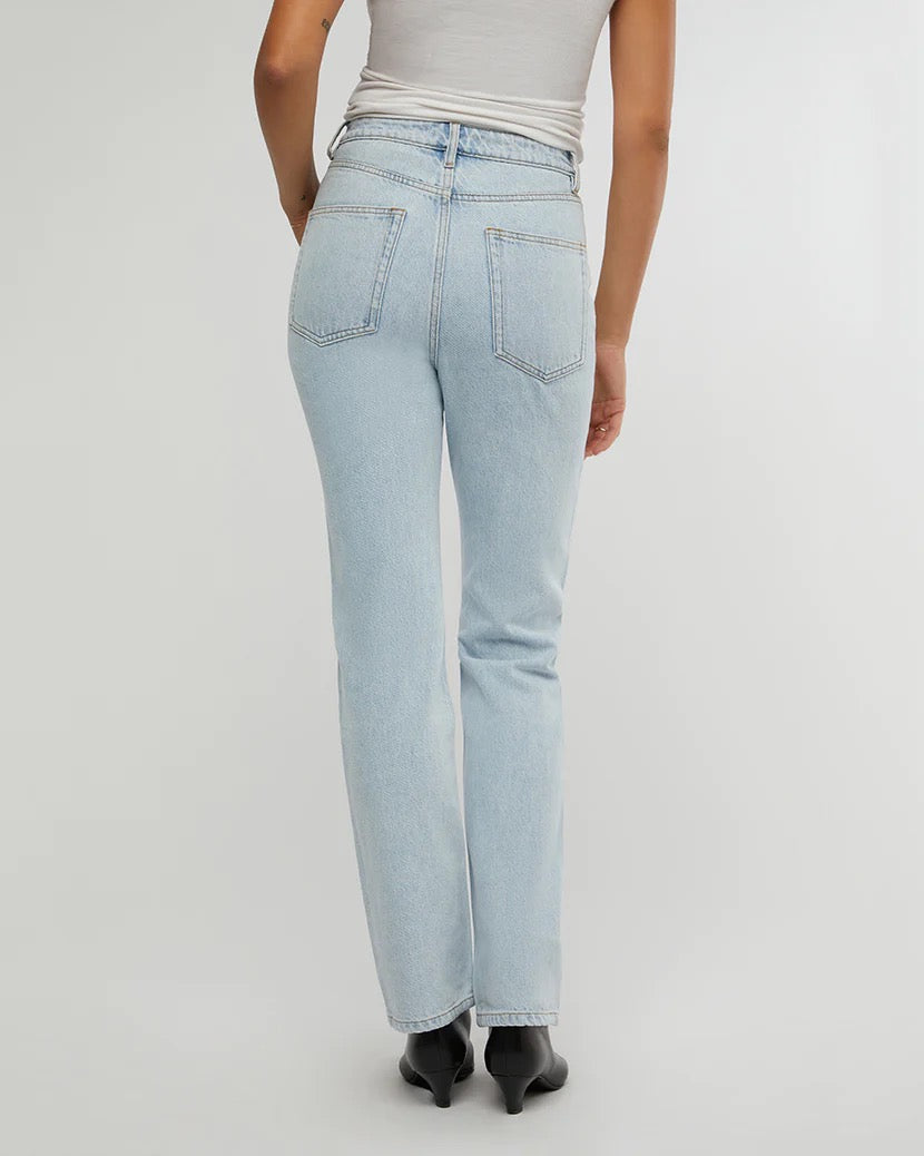 High Rise Relaxed Straight Leg Denim