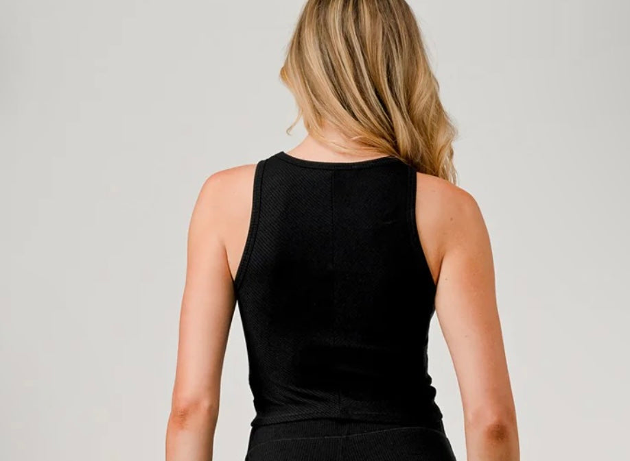 Essential Cropped Ribbed Tank