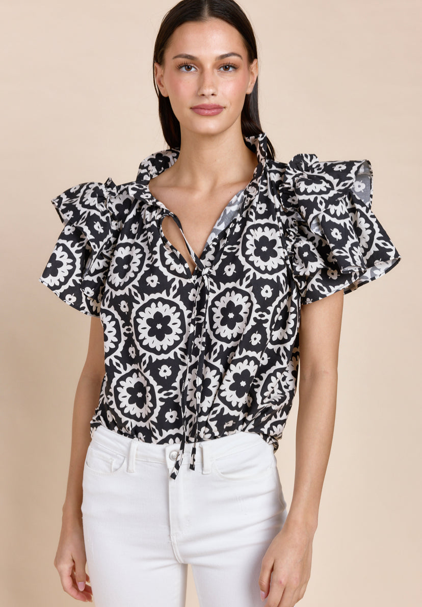 LONDON BLACK WHITE TOP