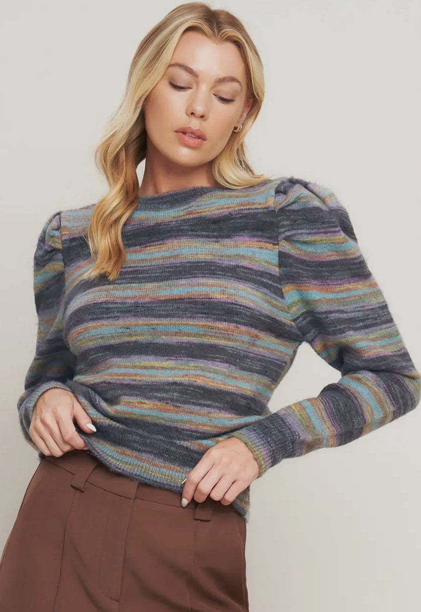 Stripe knit Sweater