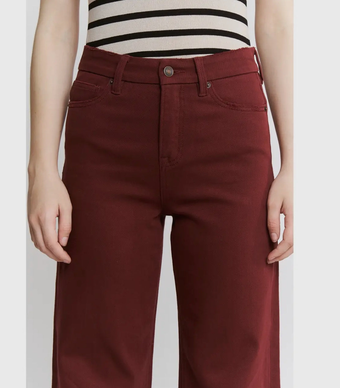 Wide leg Burgundy Jean