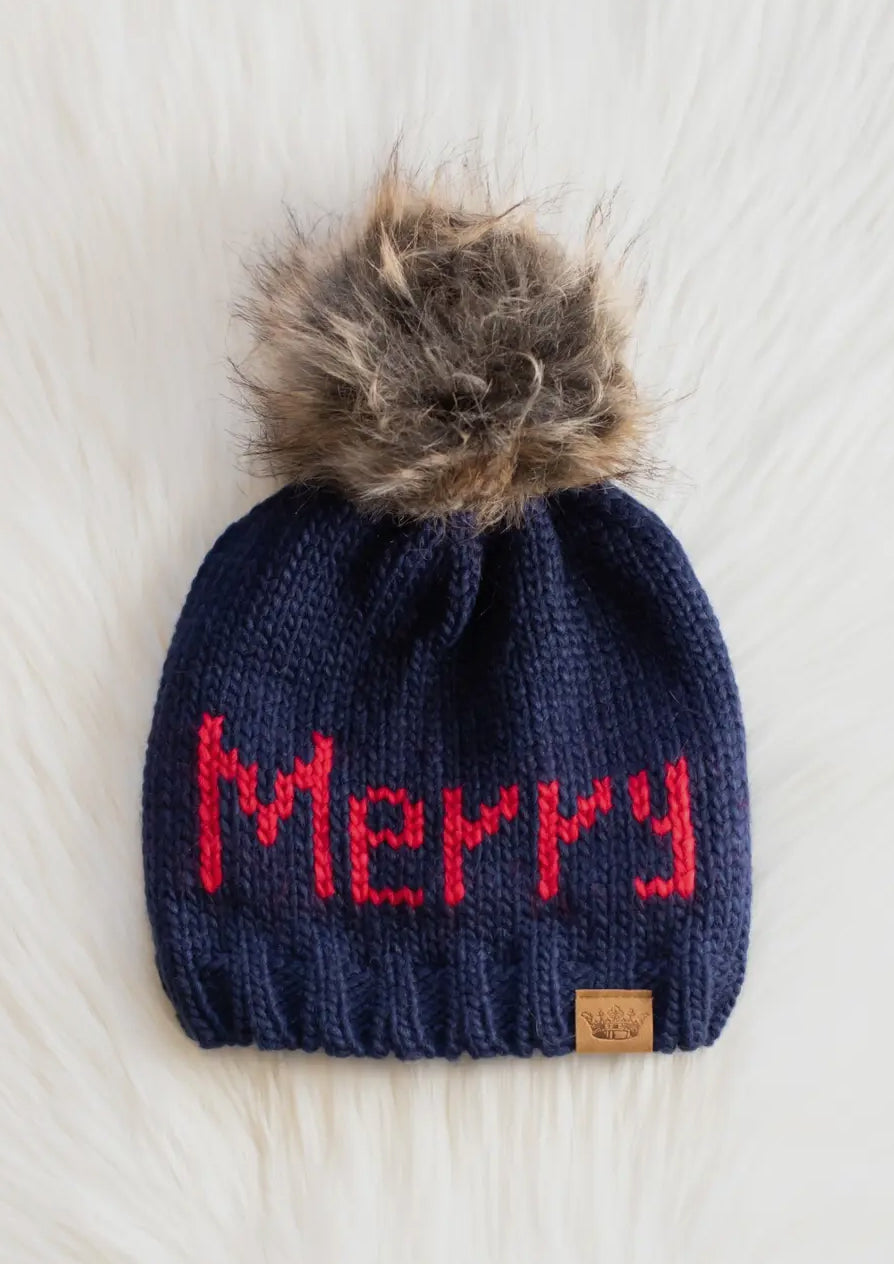 Faux fur Pom Pom Merry Hat