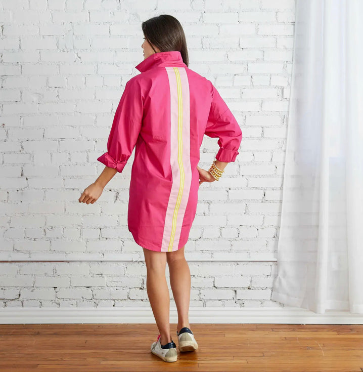 Preppy Dress Back Stripe