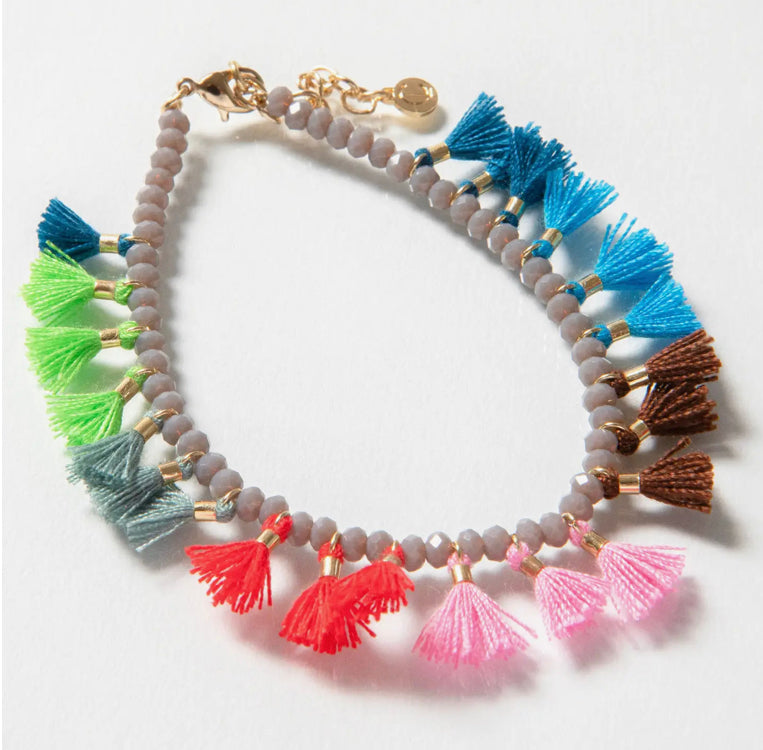 Twinkie Crystal Tiny Tassel Bracelet