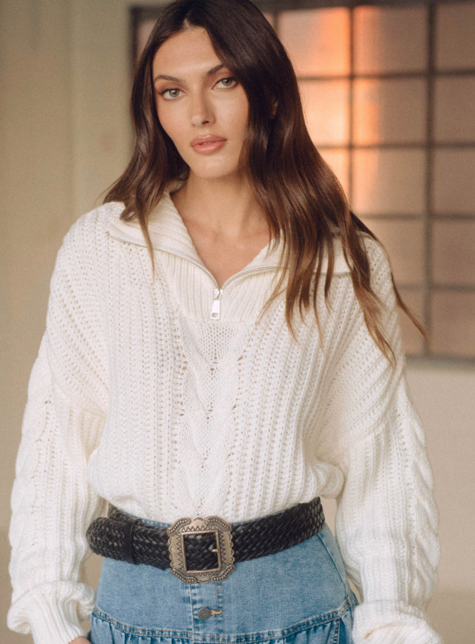 SWEATER 1/2 ZIP COLLAR