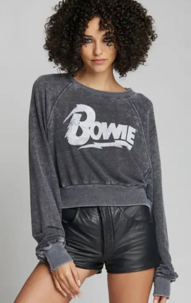 Bowie Bold Long Sleeve Crop Sweatshirt