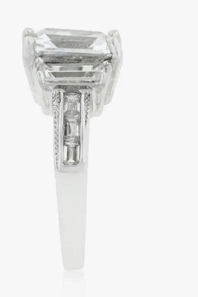 Triple Stone Emerald Cut
