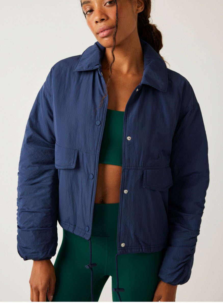 "Off The Bleachers" Navy Puffer