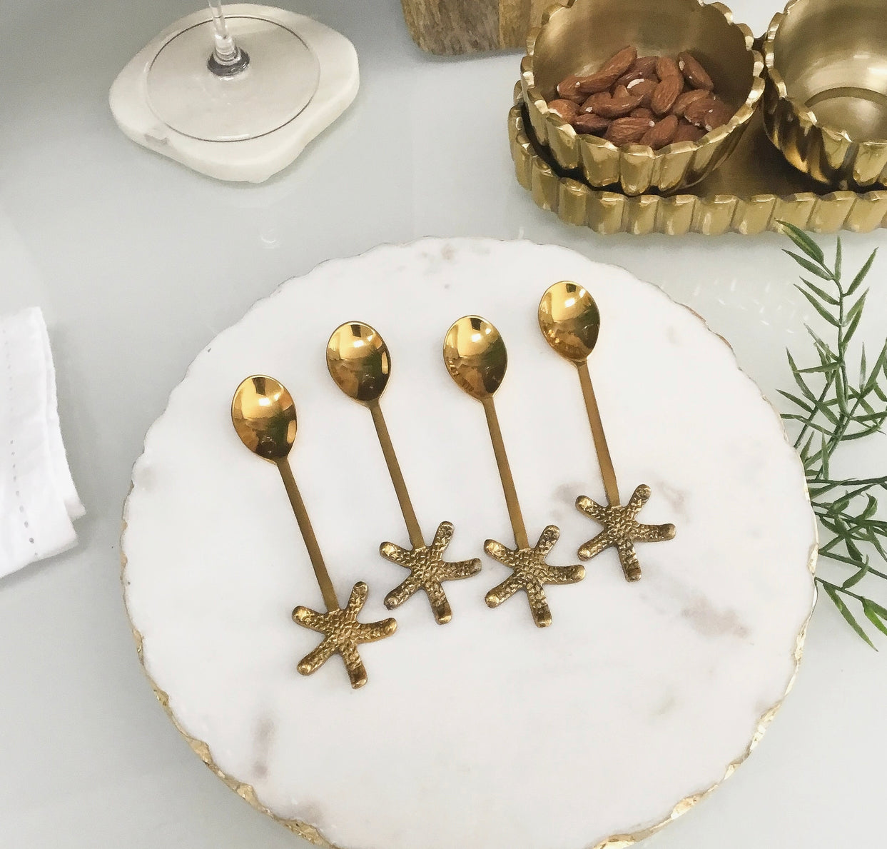 Golden Starfish Spoons