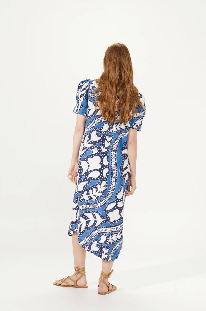 Athina Midi Linen Dress