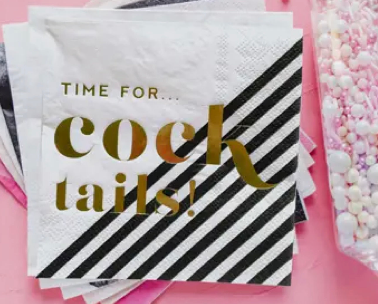 “Time for Cocktails“Cocktail Napkins