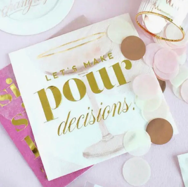 Let's Make Pour Decisions Cocktail Napkins