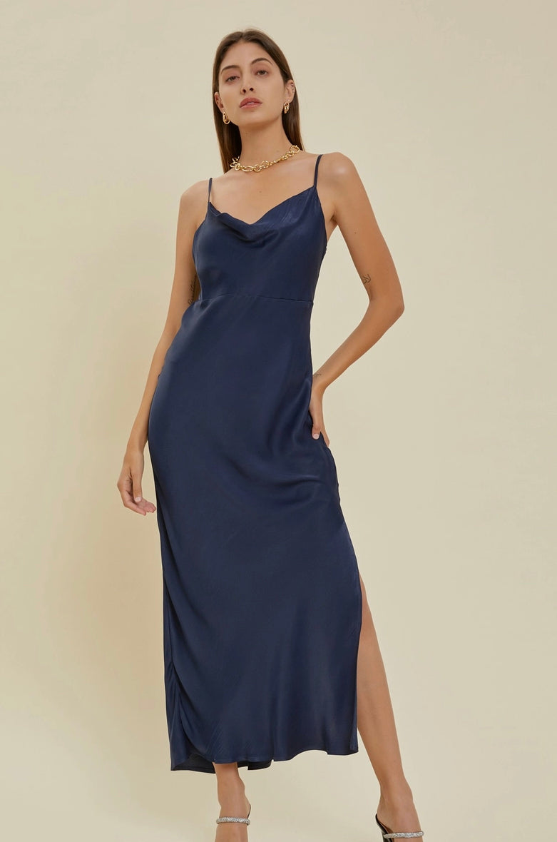 Cowl Neck Slip Dress