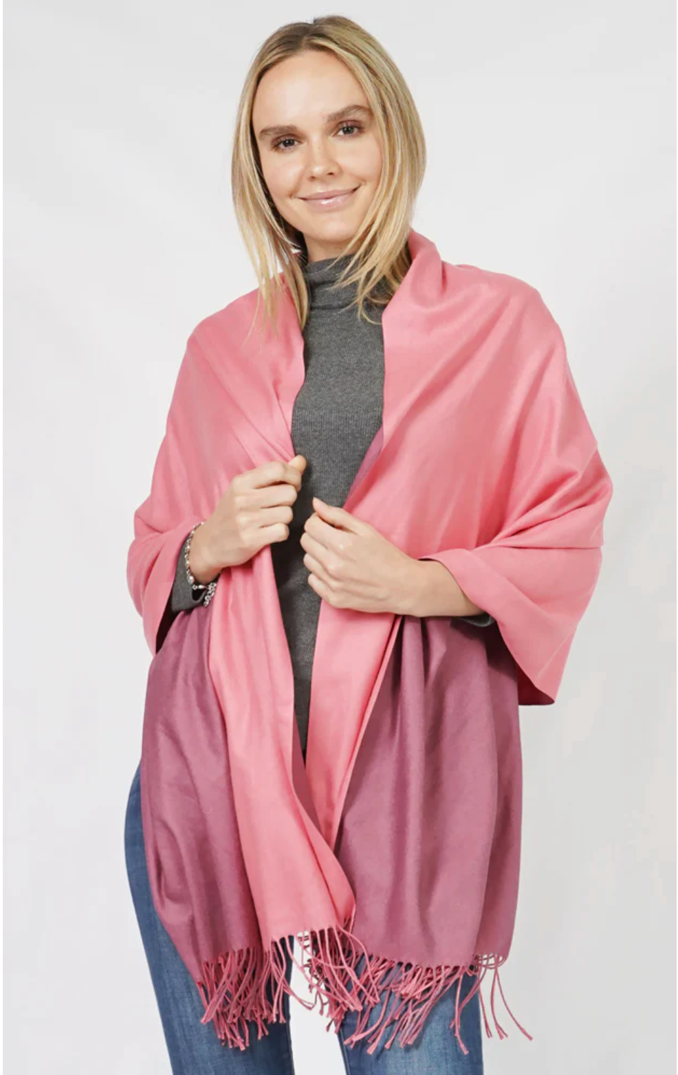 REVERSIBLE COLOR SHAWL SCARF (preorder)