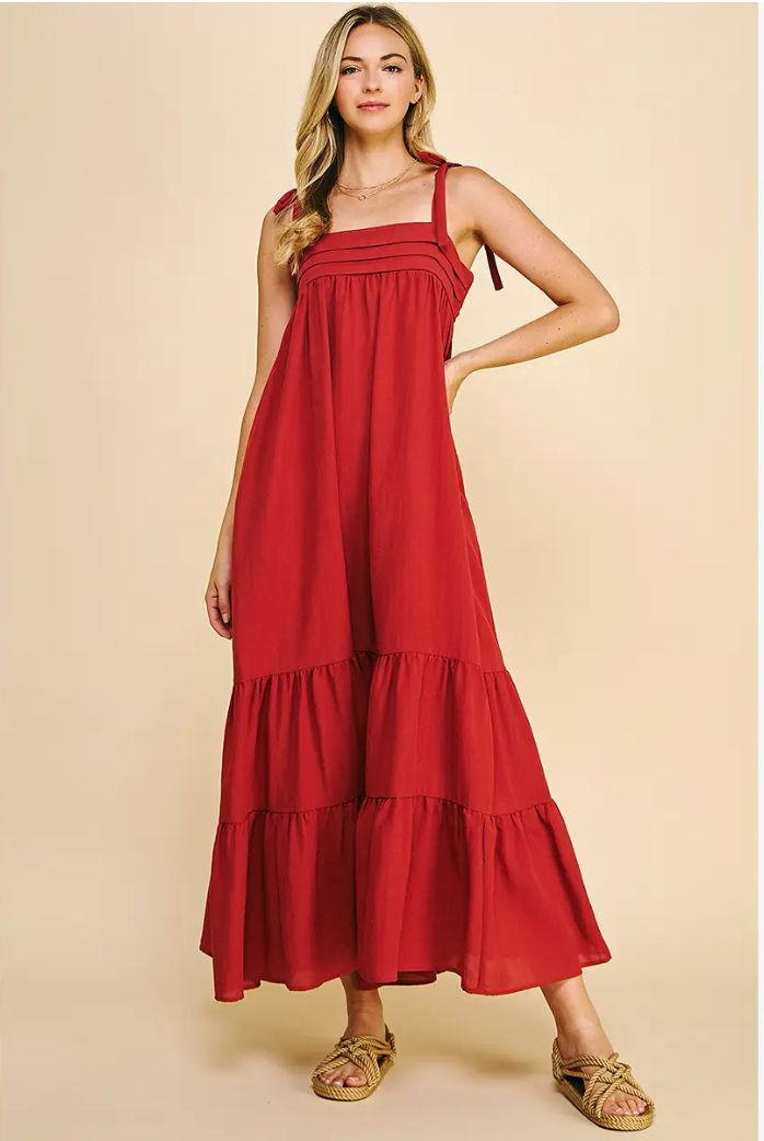 Sleeveless Tiered Maxi Dress