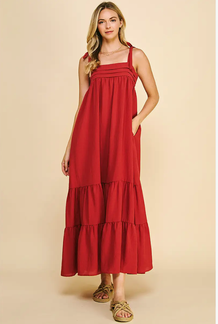 Sleeveless Tiered Maxi Dress