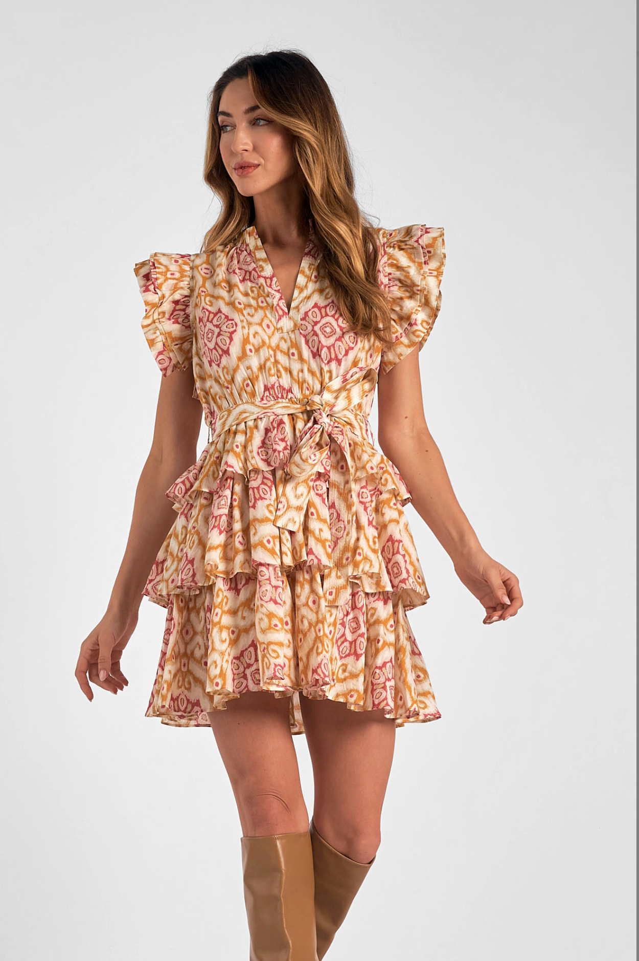 Gold Ikat Dress