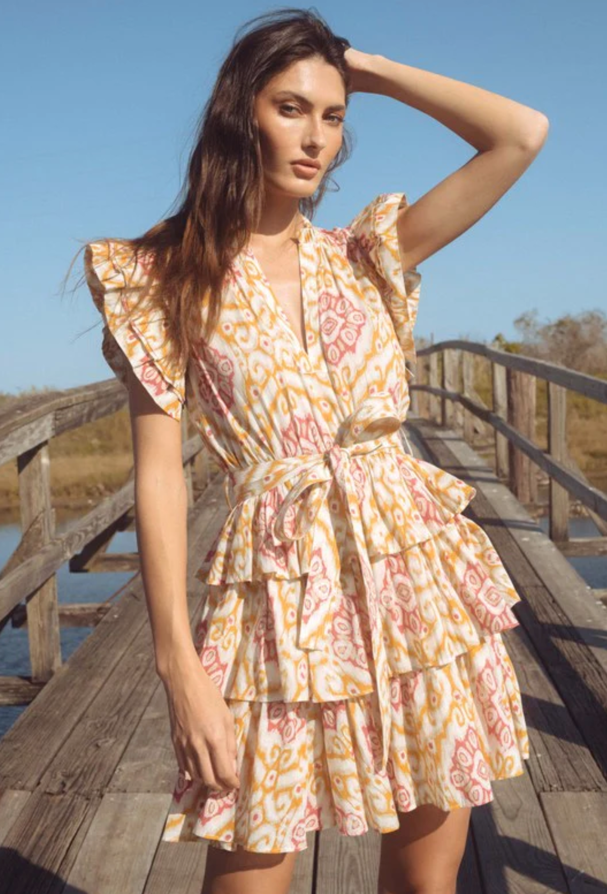 Gold Ikat Dress