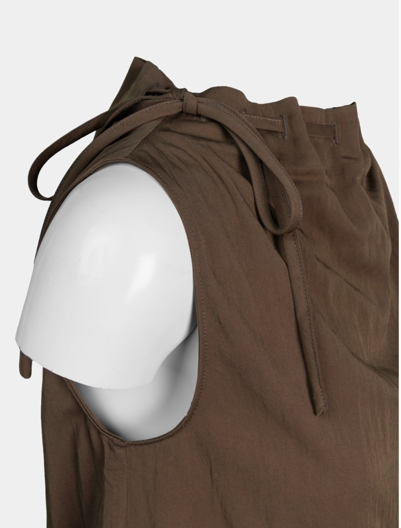 Cinched Mock Neck Sleeveless Top