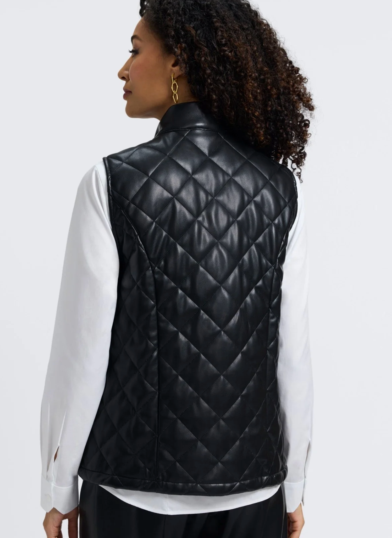 Billie Vegan Leather Quilted Vest