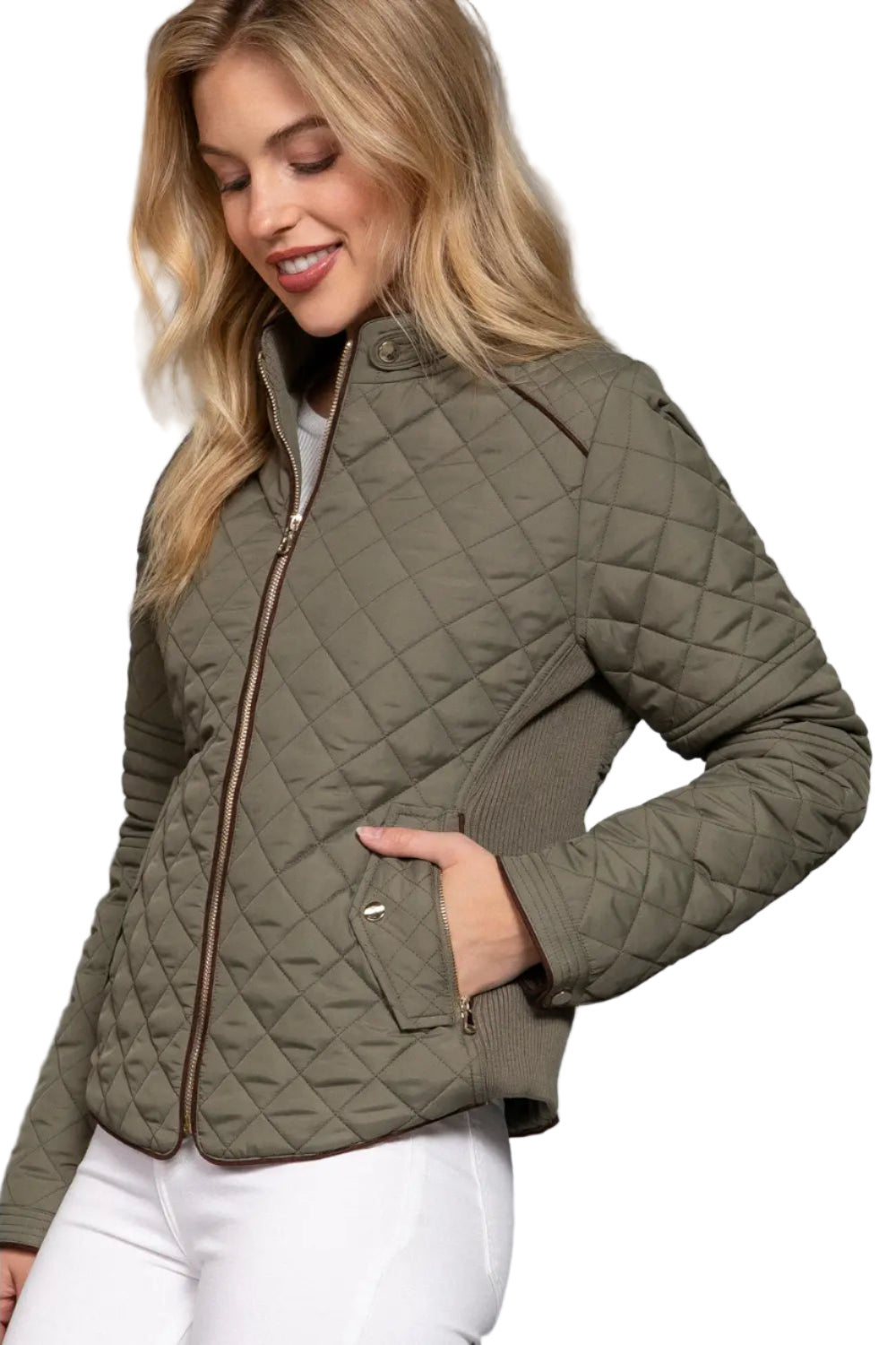 Suede Quilted Padding Jacket