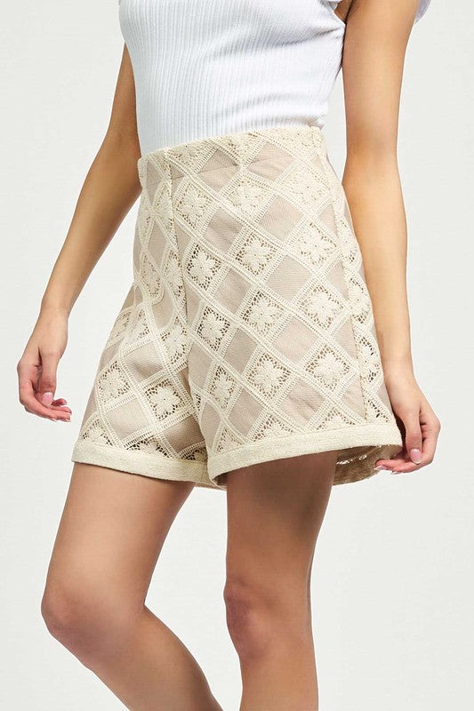 Diamond Lace Shorts