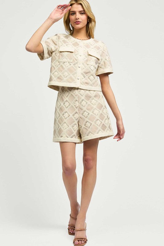 Diamond Lace Shorts