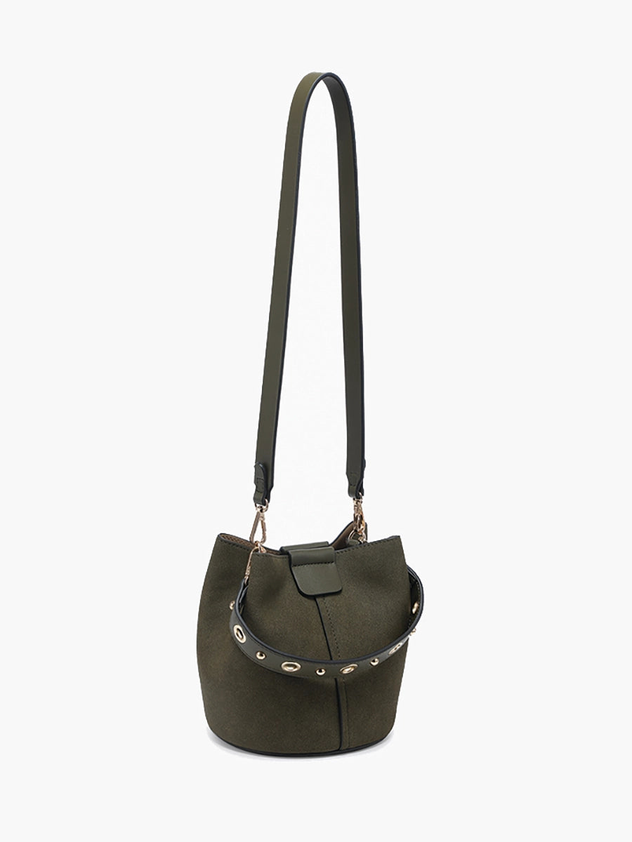 Farrah Suede Bucket Bag