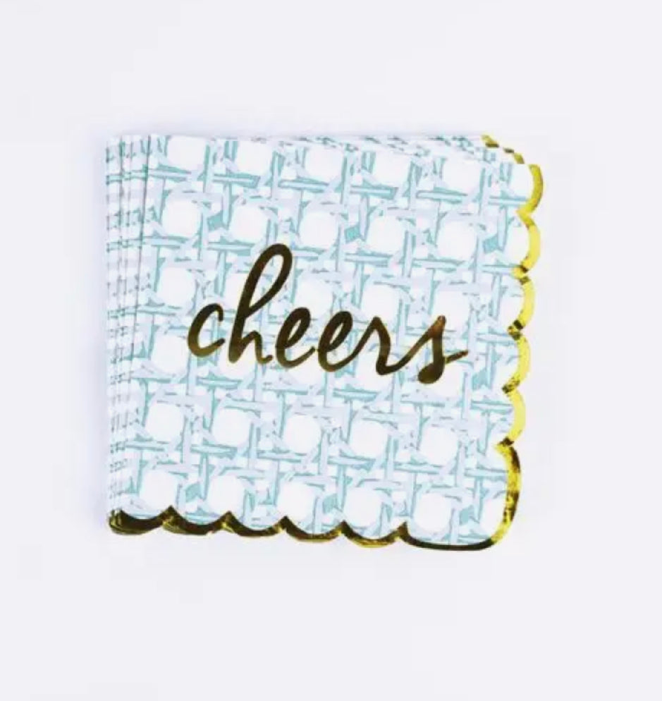Seafoam Paper Beverage Napkin