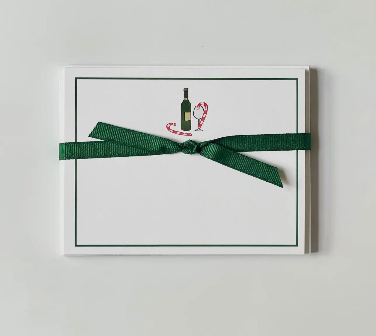 Candy Cane Wine Note Cards