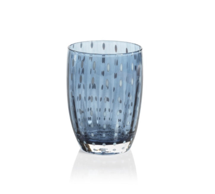 Blue And White Speckled Glass